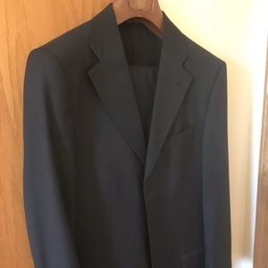 Italian 40R pre-owned suit Haspel blue w/stripes